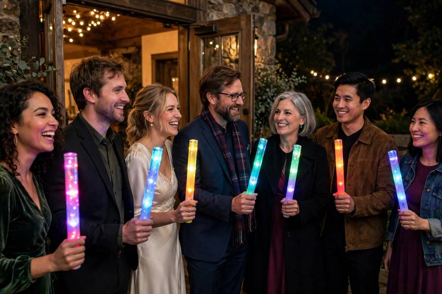 LED wand wedding exit