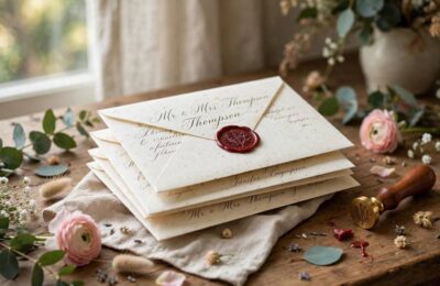 Hand-addressed envelopes with calligraphy — wedding invitation addressing done the traditional way