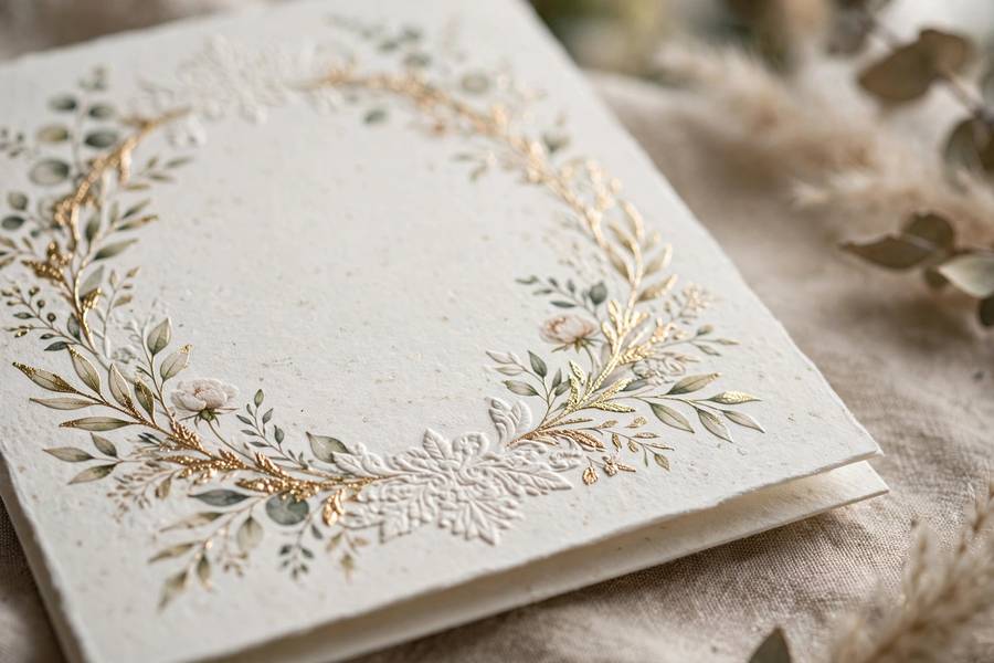 Wedding invitation wording close-up