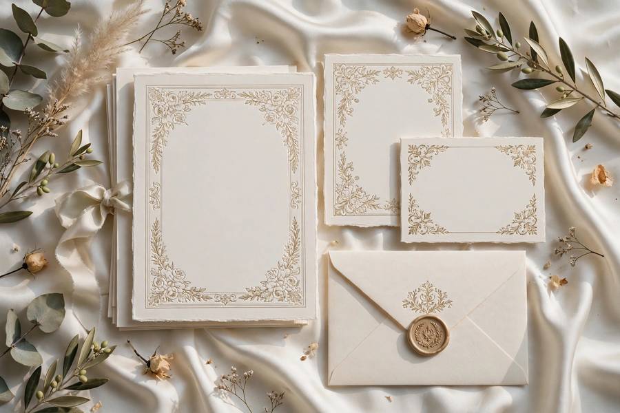 Formal wedding invitation suite