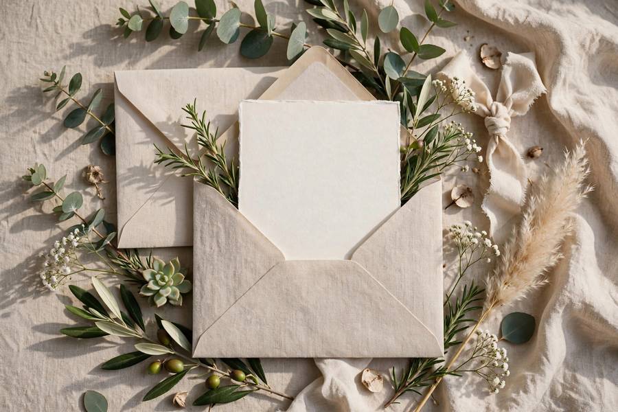 Casual modern wedding invitation