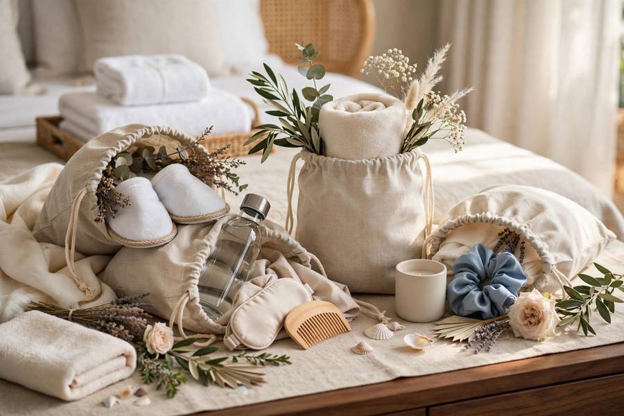 Wedding welcome bags for hotel guests
