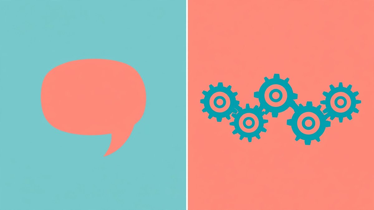 Side-by-side diagram comparing a chatbot answering a question versus an agent completing a multi-step task