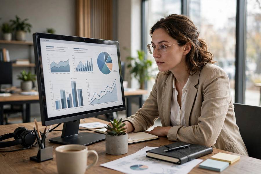 A business analyst reviewing an AI agent's market research report