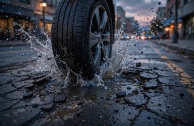 Pothole impact, the most common cause of wheel misalignment