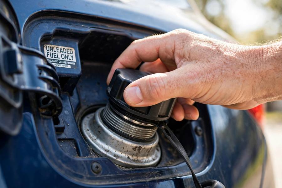 Loose gas cap, the most common simple cause behind what does the check engine light mean