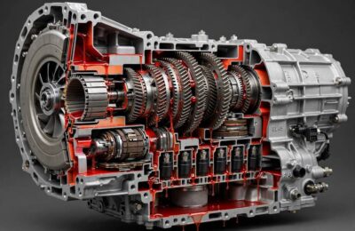Automatic transmission internals showing where transmission fluid works