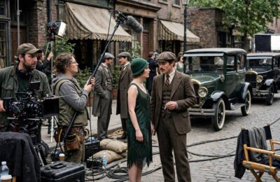 Period film set illustrating what is a biopic production bringing history to life