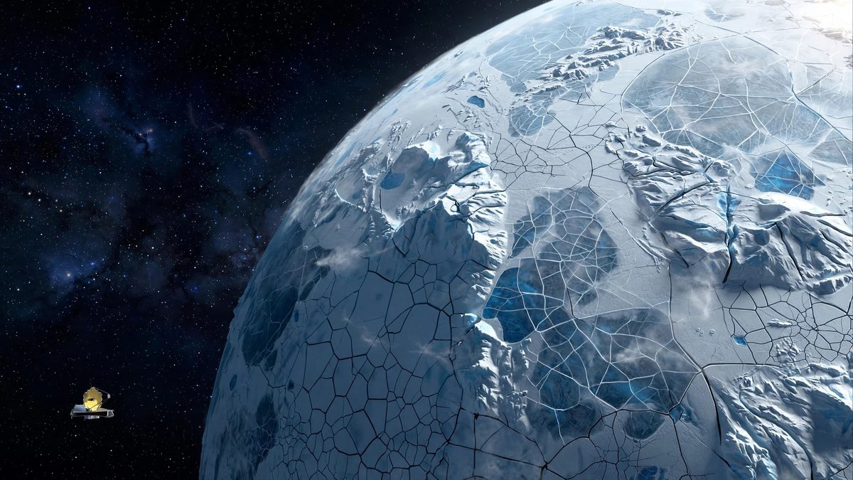 the James Webb Space Telescope observing a distant icy world