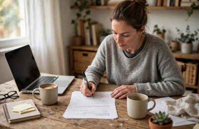 Entrepreneur filing DBA paperwork learning what is a dba for a new business