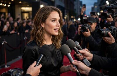 Red carpet interviews showing what is a press tour media circuit