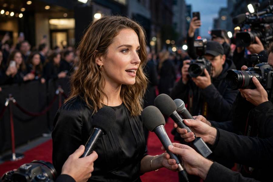 Red carpet interviews showing what is a press tour media circuit