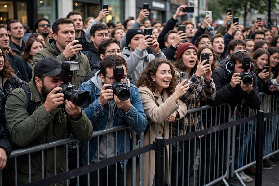 Premiere crowd showing the spectacle of what is a press tour events