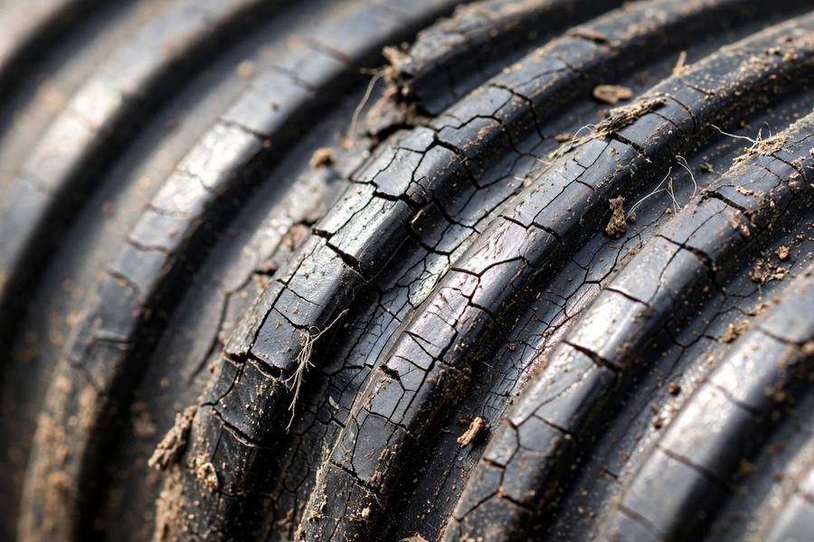Cracked worn serpentine belt needing replacement, a symptom covered in what is a serpentine belt guide