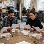 Cast table read session showing what is a table read in acting practice