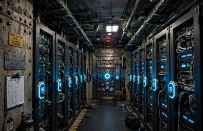 A highly secure data vault with servers representing a token vault concept