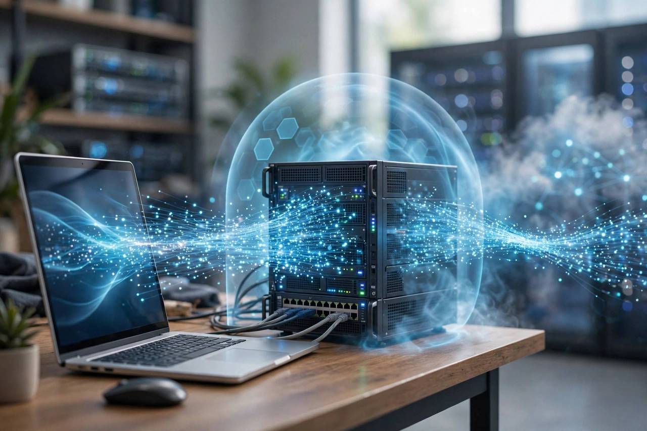 Smartphone showing VPN app connected with secure status
