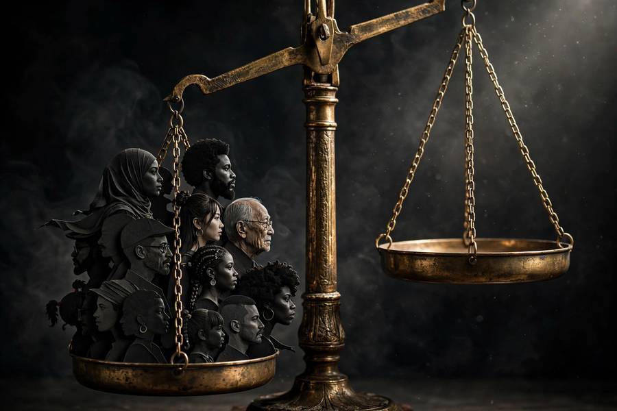 Conceptual image of imbalance representing what is AI bias in machine learning systems