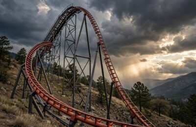 What is the AI hype cycle — a rollercoaster illustrating the boom-and-bust pattern