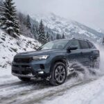 What Is All Wheel Drive? AWD Explained Honestly AWD SUV on a snowy road, the classic scenario for what is all wheel drive good for