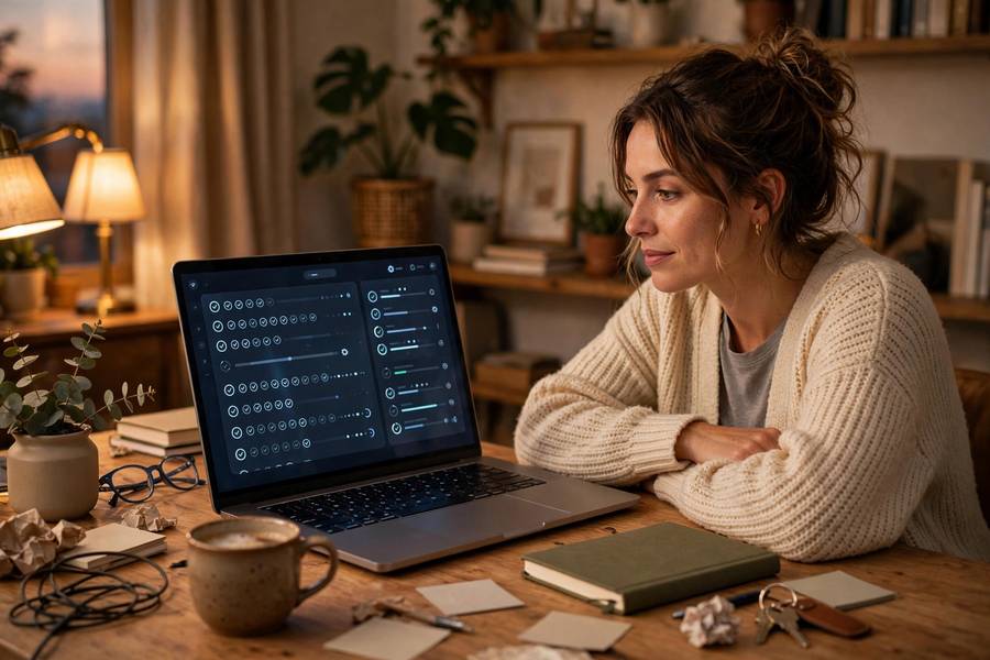 An AI agent completing multi-step tasks on a laptop for a user