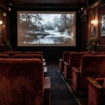 What Is Arthouse Cinema? A Friendly Guide for the Curious A small arthouse cinema with velvet seats showing an art film