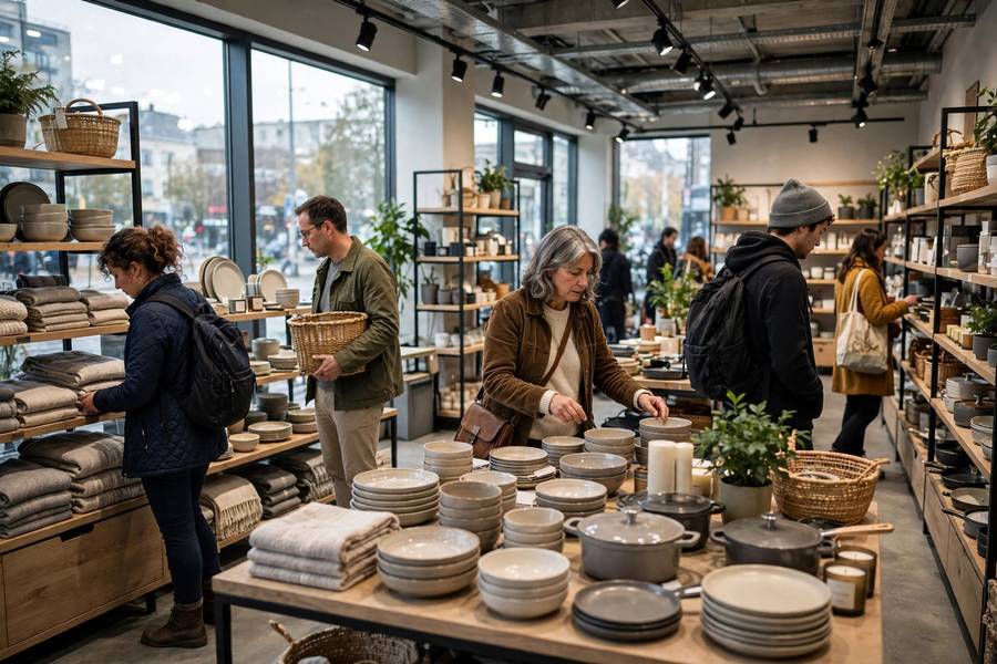 Retail store showing what is B2C business-to-consumer commerce in person
