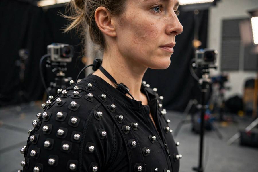 Motion capture suit used to create CGI in movies