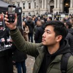 What Is Citizen Journalism? How Ordinary People Report the News Person holding a smartphone up to record breaking news at a public event