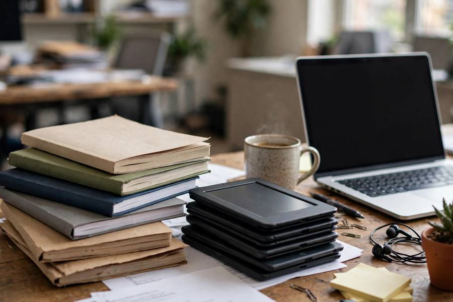 Printed guides and ebooks used as content marketing assets