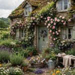 What Is Cottagecore Aesthetic? A Complete Guide Cottagecore aesthetic scene with a flower-covered stone cottage and garden