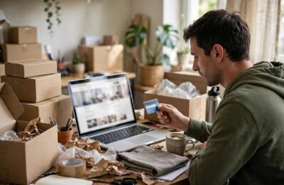Customer completing a purchase showing what is ecommerce in everyday life