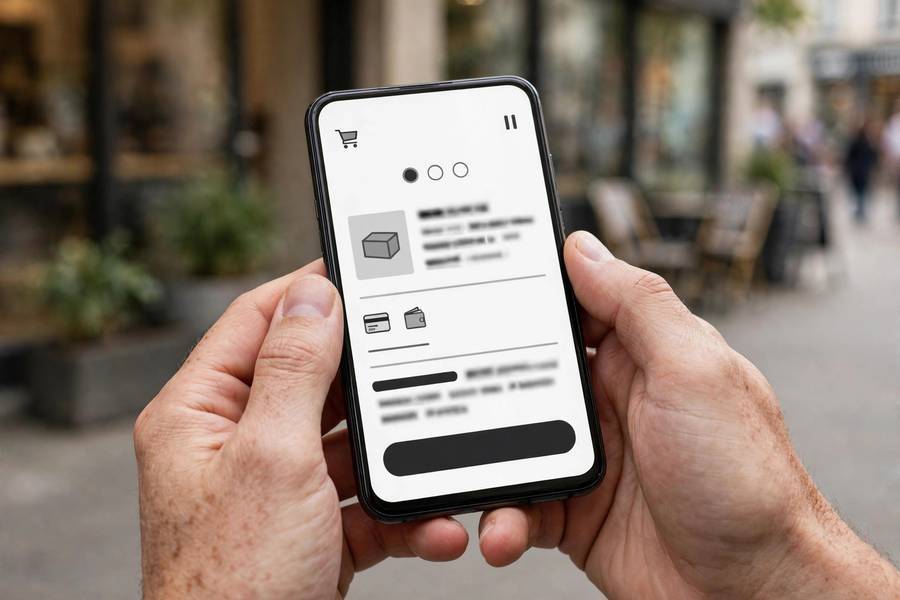 Mobile checkout screen demonstrating what is ecommerce on phones