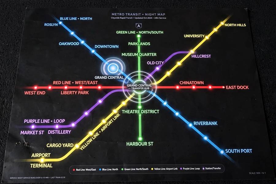 Subway map metaphor for LangGraph: agent workflows as nodes and edges in a graph