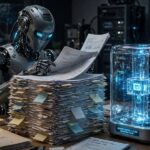 What Is Long Context in AI? Why Memory Size Changes Everything Visualization of an AI with long context reading a massive stack of documents