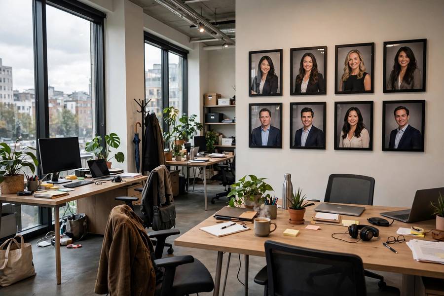 Talent agency office showing the gatekeepers relevant to what is nepotism in Hollywood
