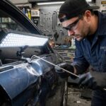 What Is Paintless Dent Repair? How PDR Works, Costs & Limits A technician performing paintless dent repair with specialized tools