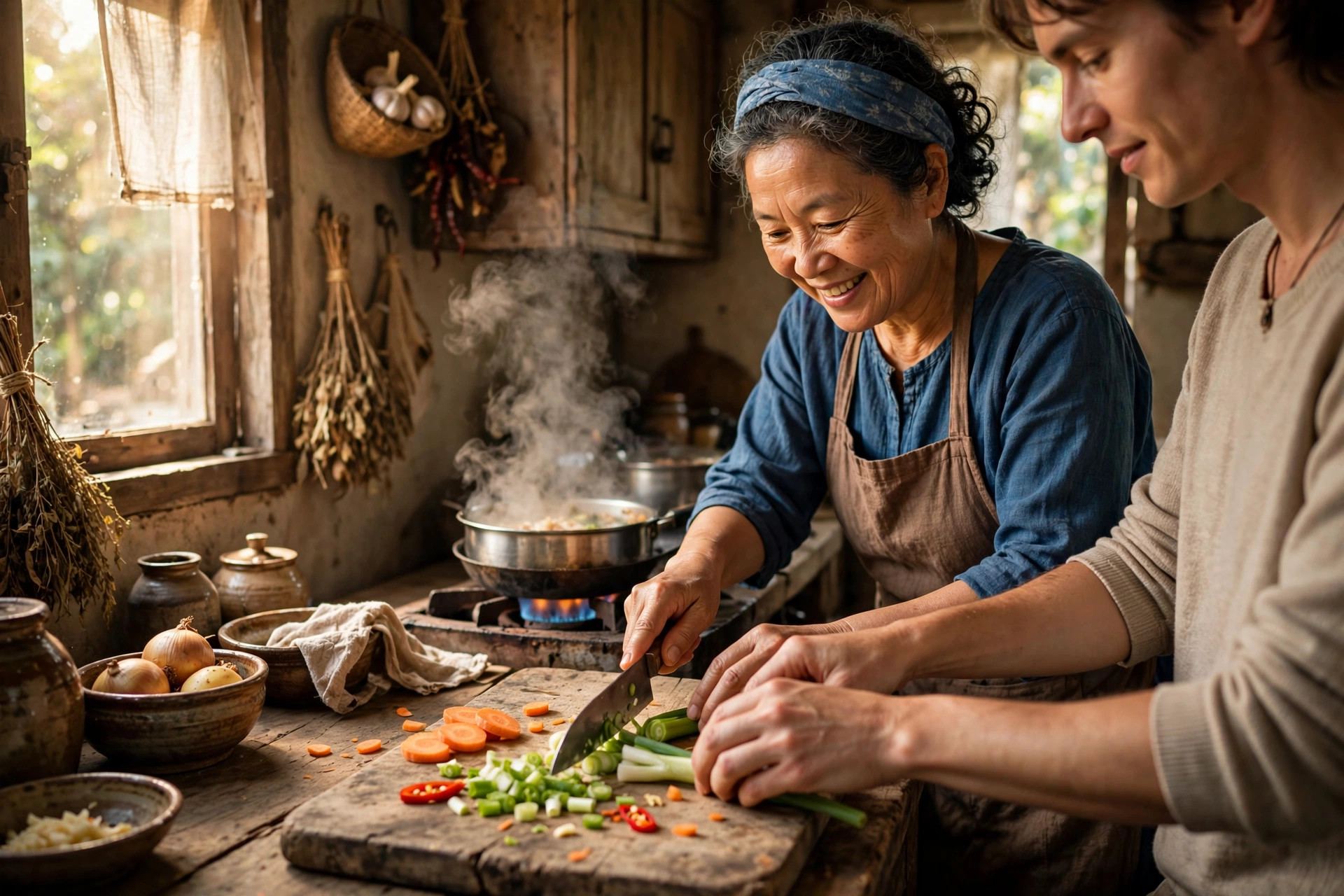 Learning to cook with a local host during a slow travel homestay — what is slow travel