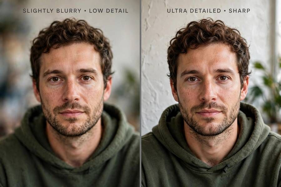 Split-screen comparison showing the quality difference of Stable Diffusion XL versus the older version