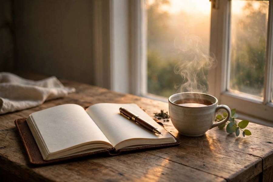 Morning journaling and planning during the 5 AM Club victory hour