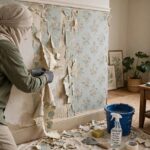 What Is the Best Way to Remove Wallpaper? Pro Method Person peeling old wallpaper from a living room wall