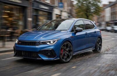Front-wheel-drive car under hard acceleration, the situation where torque steer causes problems