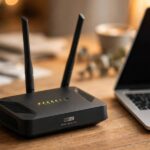 What Is WiFi 6E? A Plain-English Guide to the 6GHz Upgrade Modern WiFi 6E router on a desk showing what WiFi 6E hardware looks like