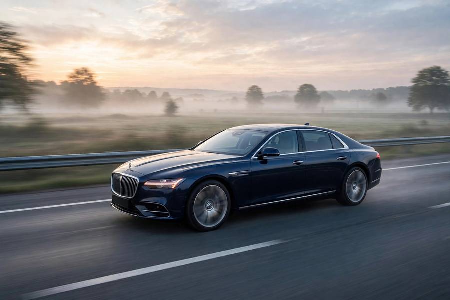 Serene highway driving illustrating what makes a car luxurious