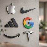 What Makes a Good Business Name? 7 Traits of Names That Work A wall of famous brand logos showing memorable business names