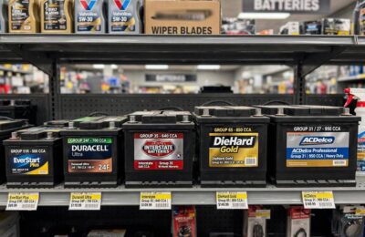 Different battery group sizes on a shelf for what size car battery do I need