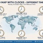 What Time Is It in Different Time Zones? (And How to Convert Like a Pro) World map with clocks showing different time zones