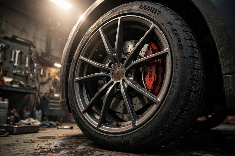 Car wheel where wheel torque vs engine torque concepts play out